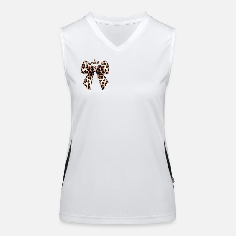 Be Wild Leopard Bow Women's Functional Contrast Tank Top
