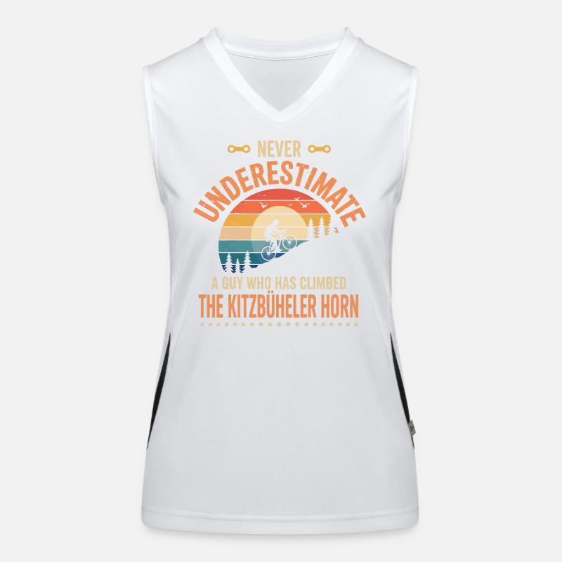 Ein Typ, der das TKitzbüheler Horn bestiegen hat Funktionelles Kontrast-Tank Top für Frauen