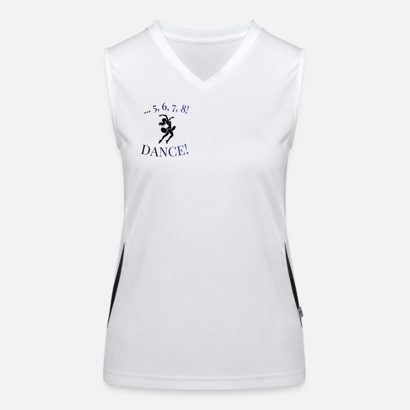 5 6 7 8 Dance! Dancer Silhouette T-Shirt Women's Functional Contrast Tank Top