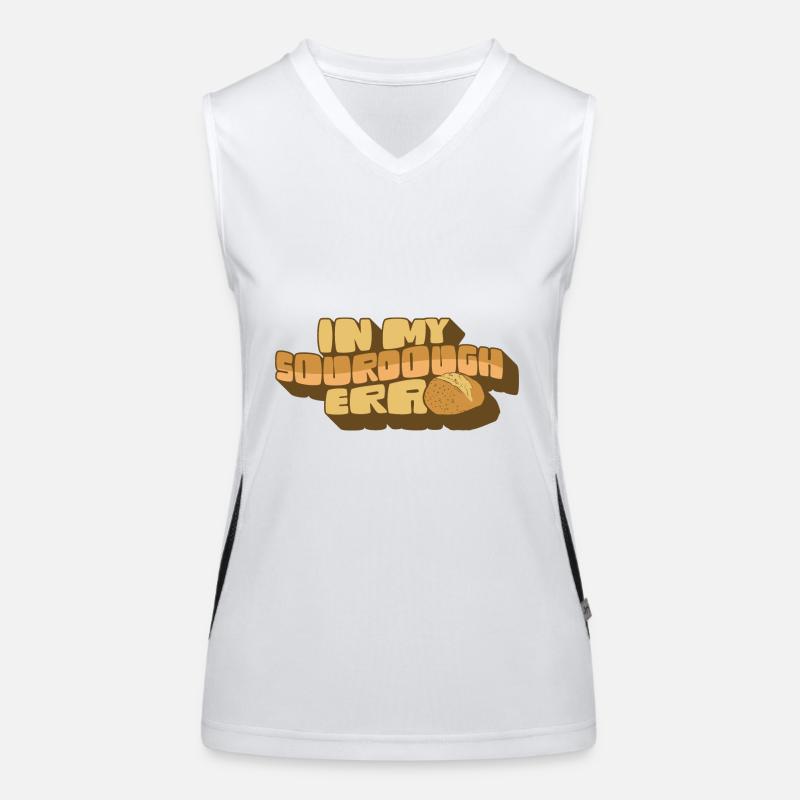 Dans mon ère au levain Home Baker Funny Bread Baking Débardeur respirant contrasté Femme