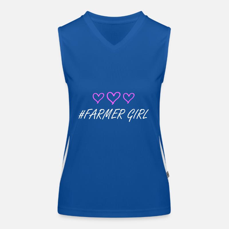 Farmer Girl Mädchen Herz Liebe Funktionelles Kontrast-Tank Top für Frauen