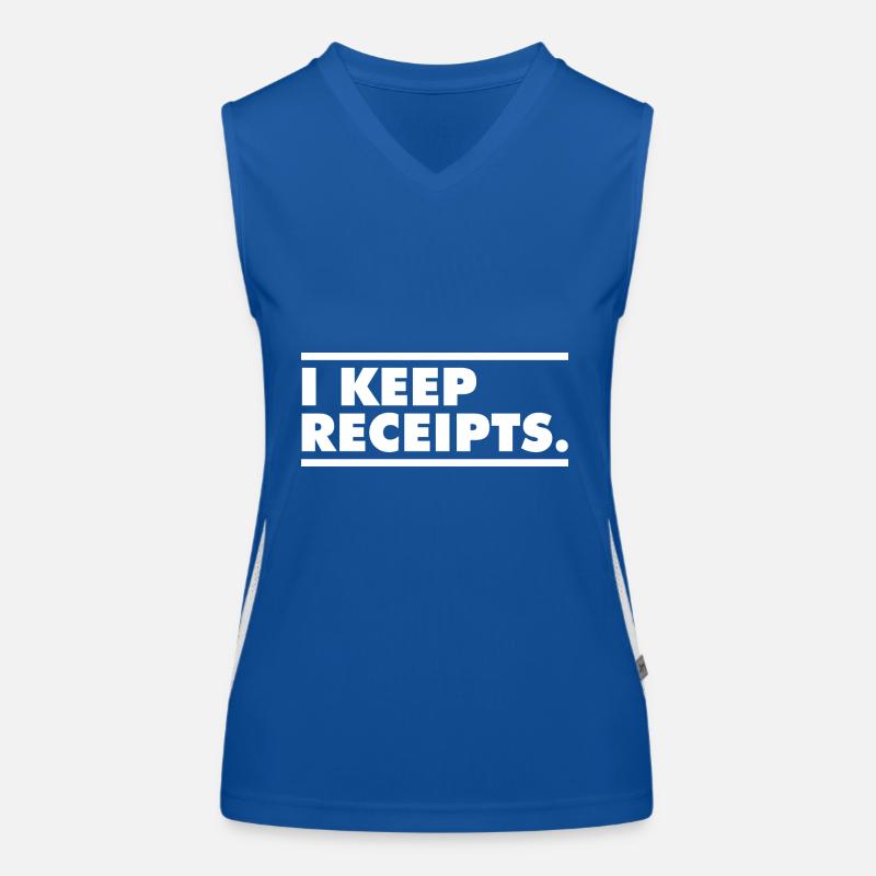 I Keep Receipts Meme Funny Liar Catchphrase Women's Functional Contrast Tank Top