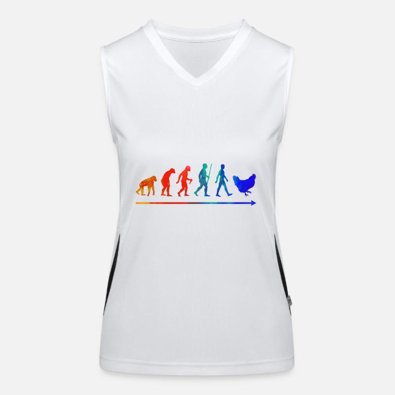 Chicken Evolution Women's Functional Contrast Tank Top