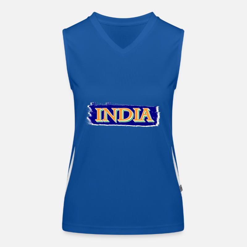 Inde Inde Hindu Pride Drapeau Pays I Cadeau Débardeur respirant contrasté Femme
