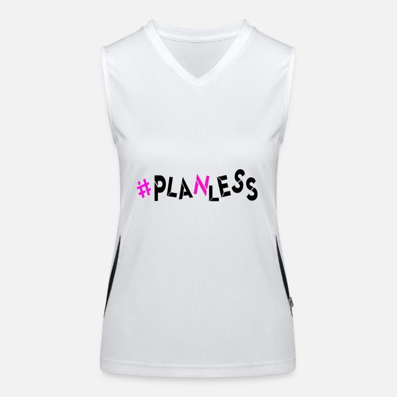 no idea today no plan burnout planless headless Women's Functional Contrast Tank Top