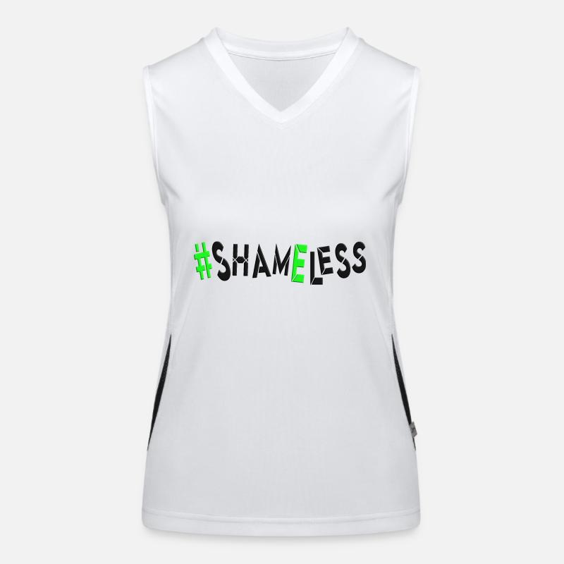 #shameless flagrant unabashed barefaced Women's Functional Contrast Tank Top