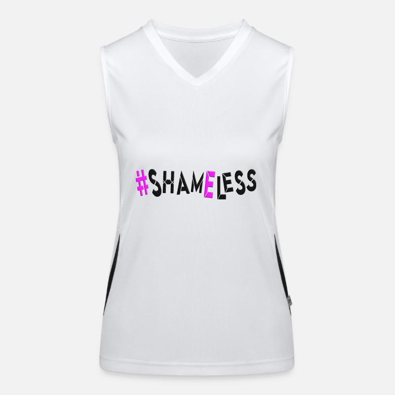 #shameless flagrant unabashed barefaced Women's Functional Contrast Tank Top