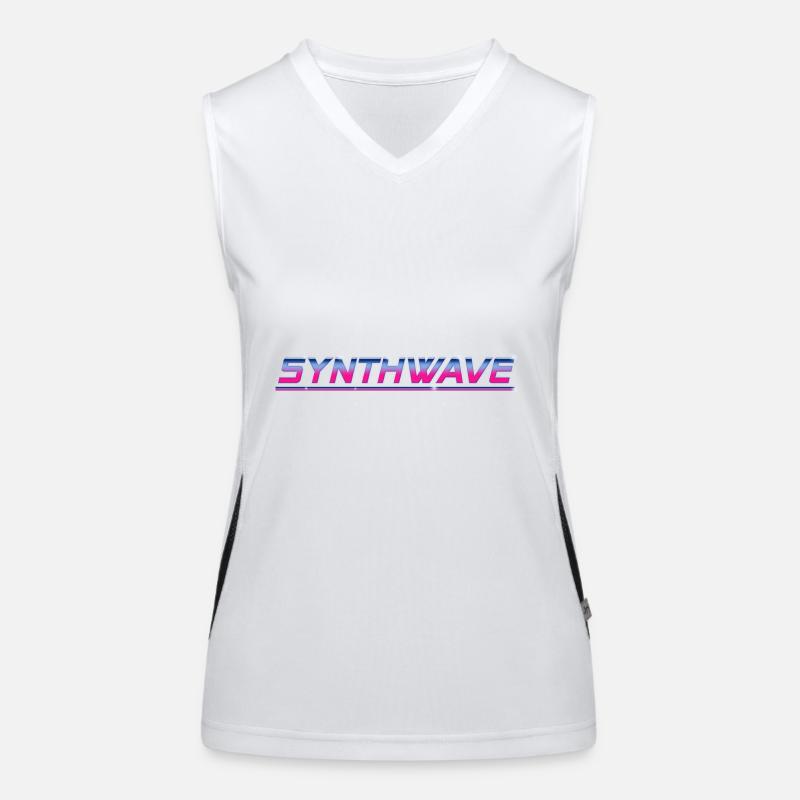 Retrowave Synthwave 80s Design Funktionelles Kontrast-Tank Top für Frauen