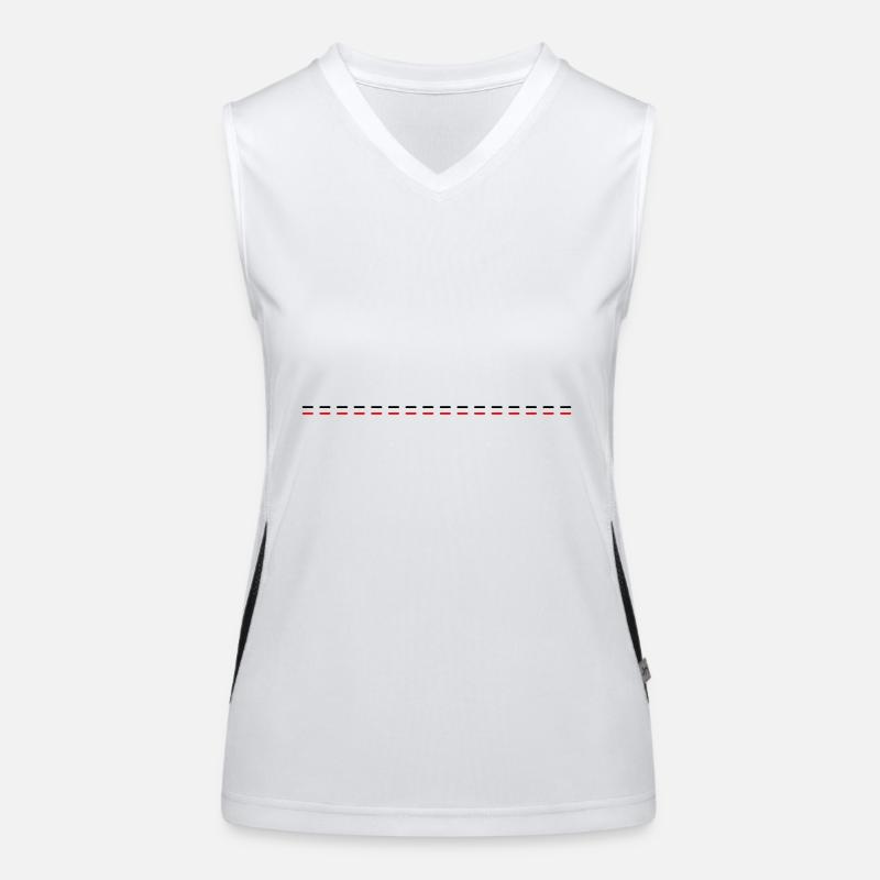 Line dashed Women's Functional Contrast Tank Top