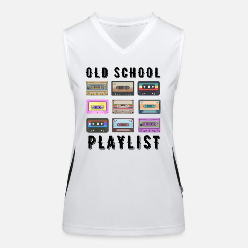 PLAYLIST DER ALTEN SCHULE Funktionelles Kontrast-Tank Top für Frauen