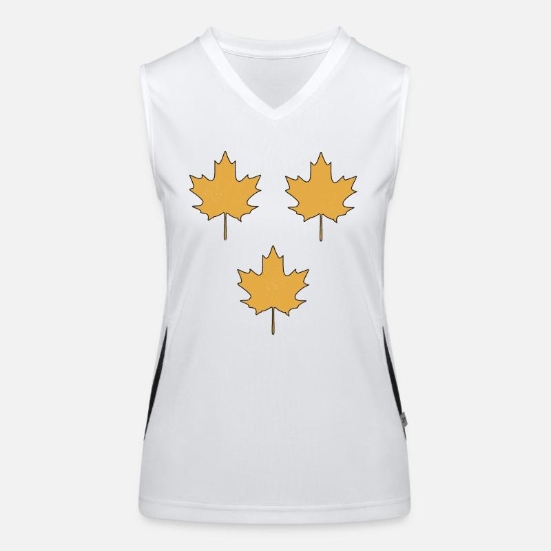 maple leaf pattern Women's Functional Contrast Tank Top