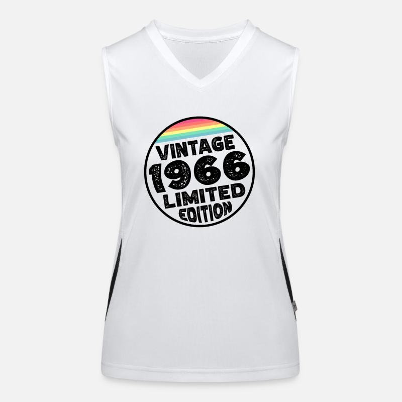 Limited Edition since 1966 Geburtstag Geschenk Funktionelles Kontrast-Tank Top für Frauen