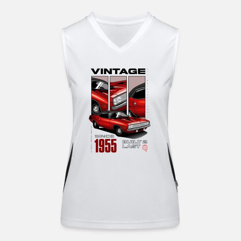 Ich bin nicht alt, ich bin ein Oldtimer, geboren 1955 Funktionelles Kontrast-Tank Top für Frauen
