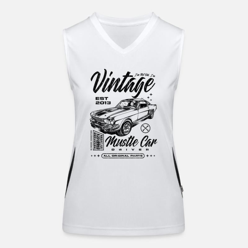 Ich bin nicht alt, ich bin ein Oldtimer, Oldtimer, Jahrgang 2013 Funktionelles Kontrast-Tank Top für Frauen