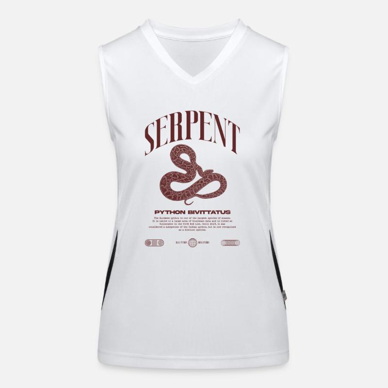 Burmese Python Modern Reptile Keeper Streetwear Women's Functional Contrast Tank Top