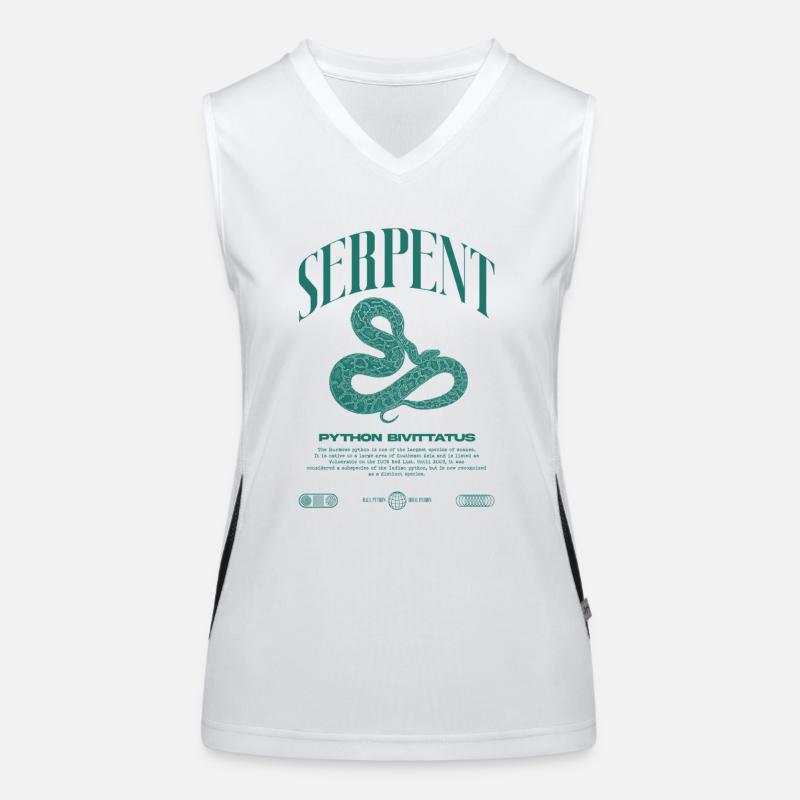 Burmese Python Modern Reptile Keeper Streetwear Women's Functional Contrast Tank Top