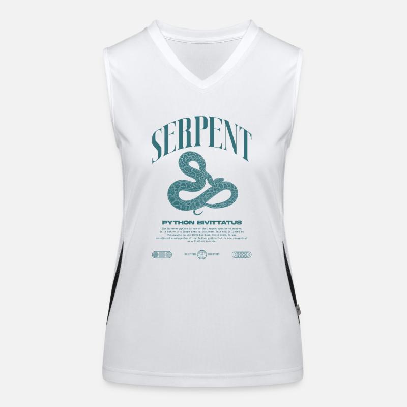 Burmese Python Modern Reptile Keeper Streetwear Women's Functional Contrast Tank Top