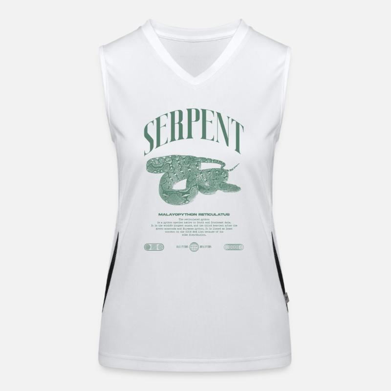 Gardien de reptiles python réticulé Streetwear Débardeur respirant contrasté Femme