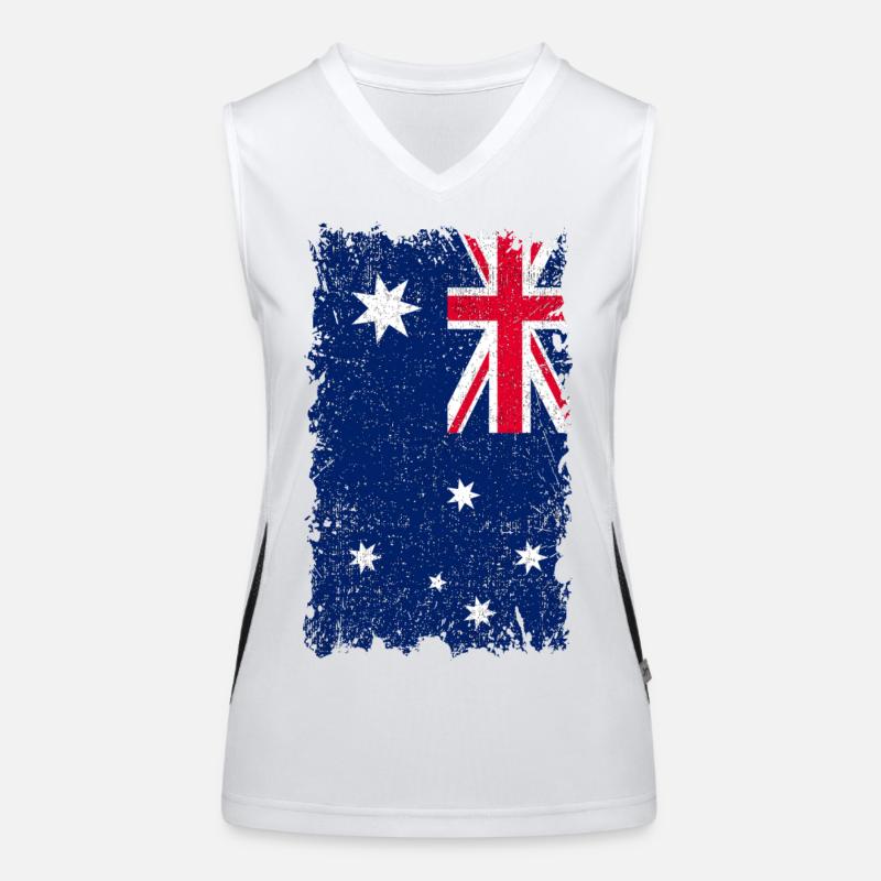 Drapeau australien Débardeur respirant contrasté Femme
