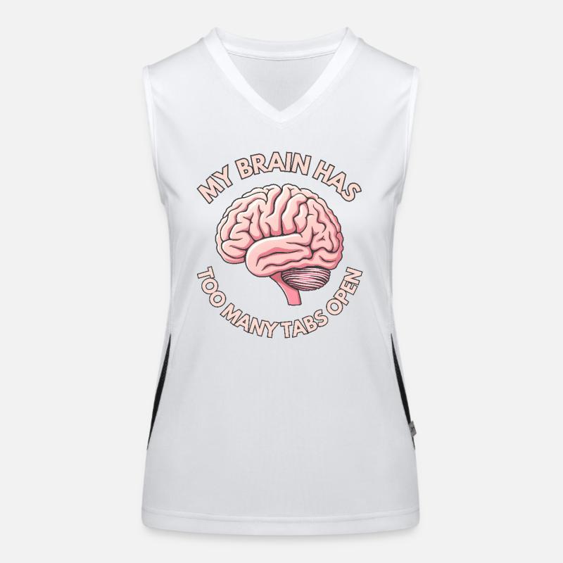 My brain has too many tabs open Women's Functional Contrast Tank Top