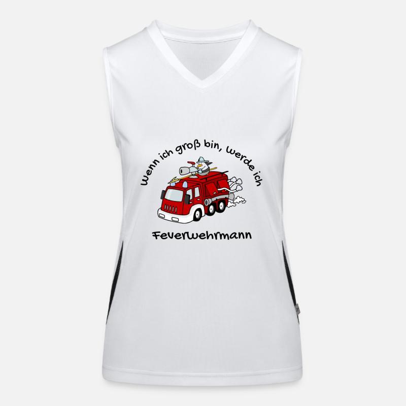 Feuerwehrmann Funktionelles Kontrast-Tank Top für Frauen