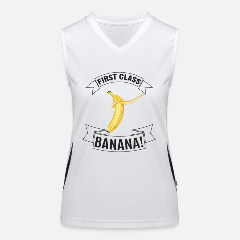 Statement: First class Banana - Color Funktionelles Kontrast-Tank Top für Frauen