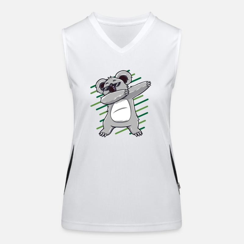 Dabbing dab koala bear dab cadeau anniversaire Débardeur respirant contrasté Femme