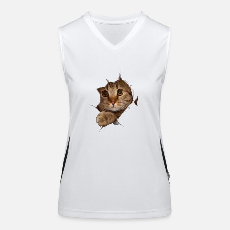 Süßes 3D Kätzchen Katze - Geschenk Funktionelles Kontrast-Tank Top für Frauen
