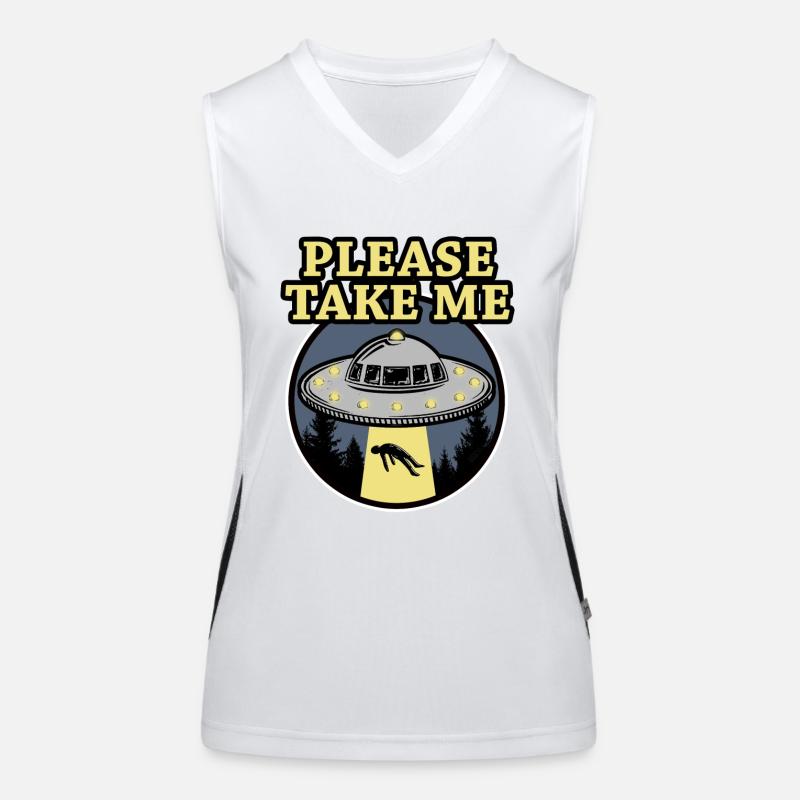 PLEASE TAKE ME Funktionelles Kontrast-Tank Top für Frauen