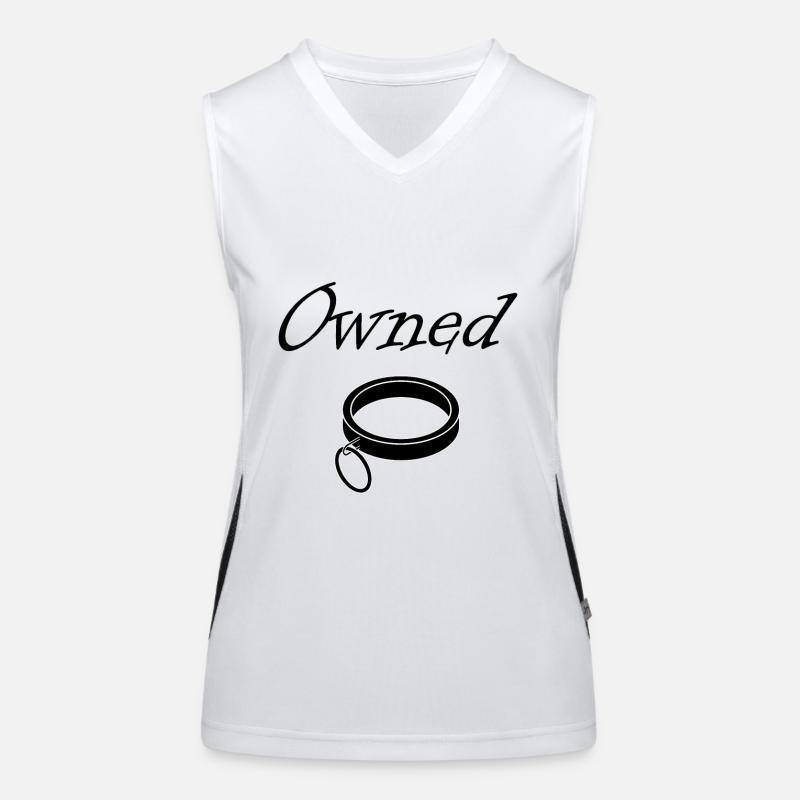 Owned BDSM submissive slave slave servant submissive Women's Functional Contrast Tank Top