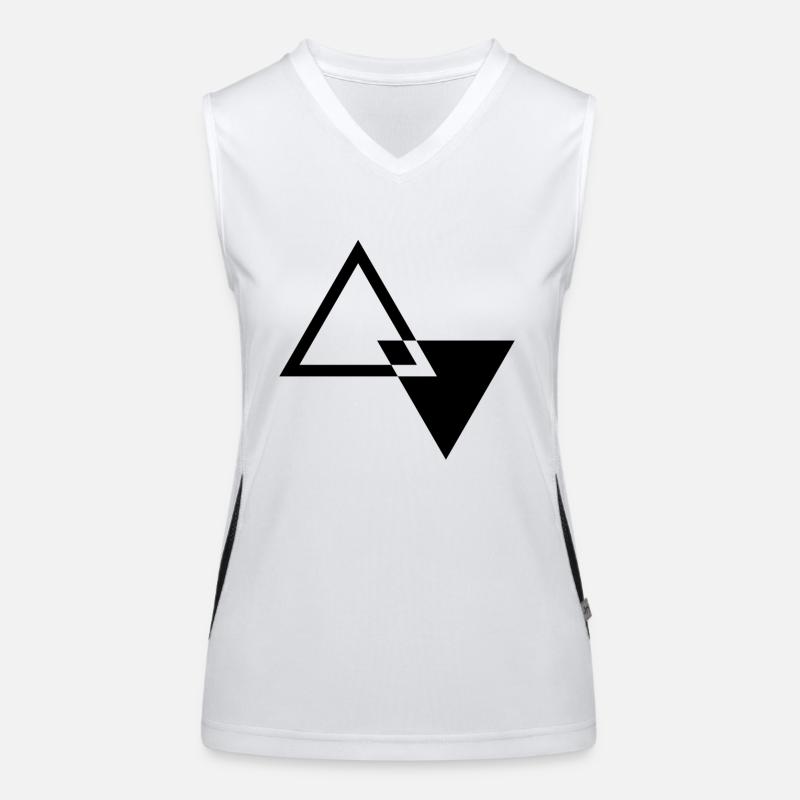 MODERN TRIANGLE SHAPE Funktionelles Kontrast-Tank Top für Frauen