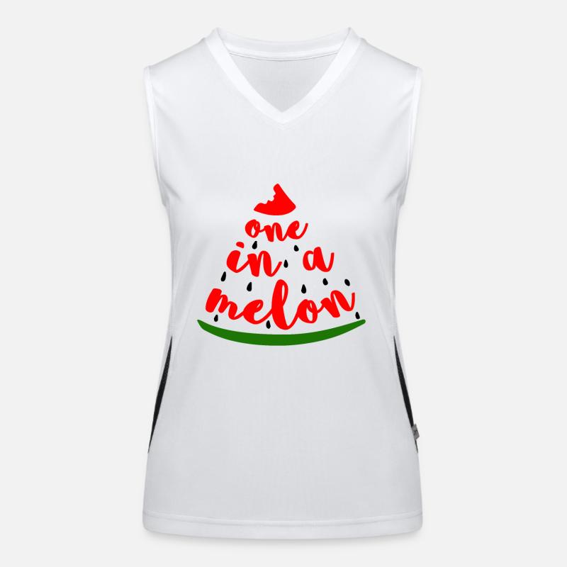 One In A Melon Funktionelles Kontrast-Tank Top für Frauen