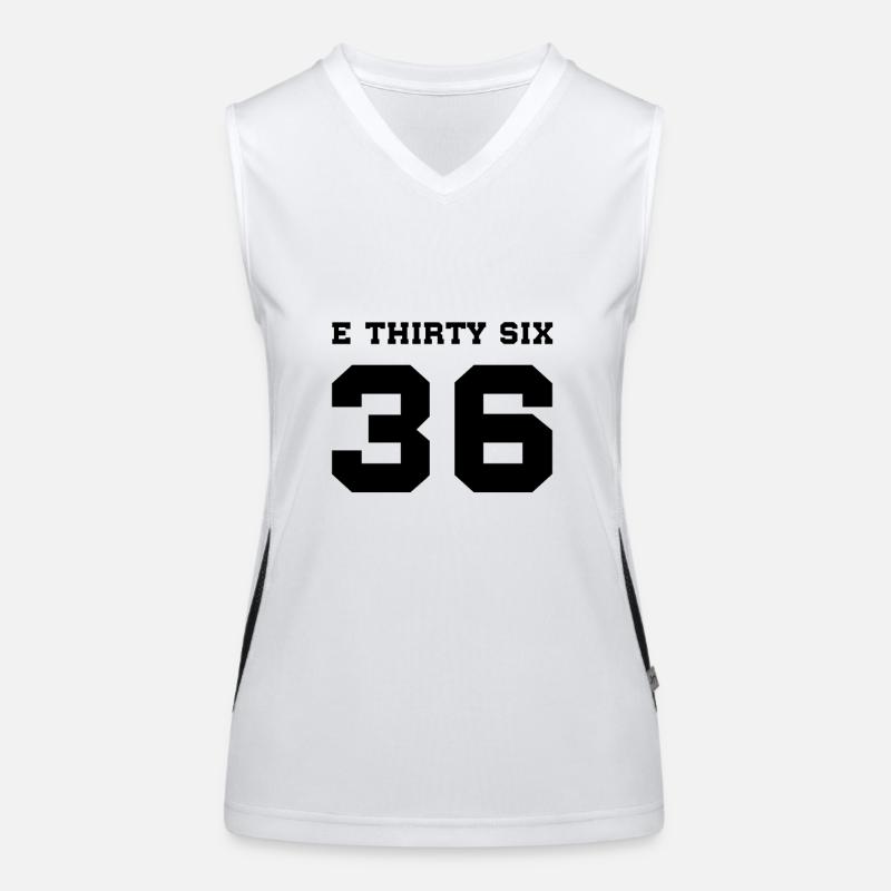 E36 E THIRTY SIX Schwarz Funktionelles Kontrast-Tank Top für Frauen
