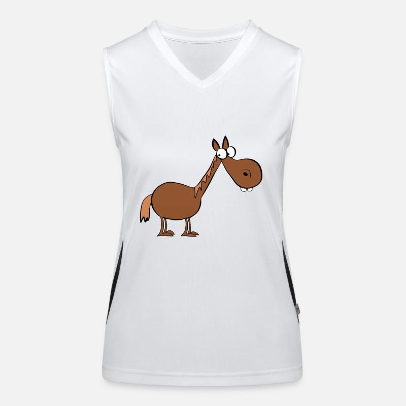 Pferd Funktionelles Kontrast-Tank Top für Frauen