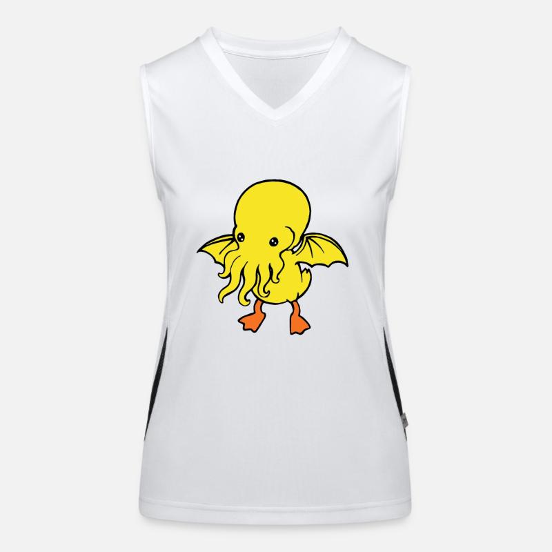 Release the Quackin squeaky duckling duck Women's Functional Contrast Tank Top
