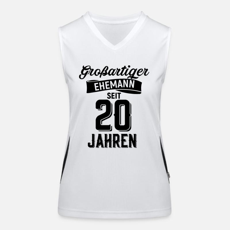 Ehemann Hochzeitstag Funktionelles Kontrast-Tank Top für Frauen