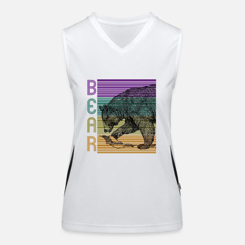 Bär Funktionelles Kontrast-Tank Top für Frauen