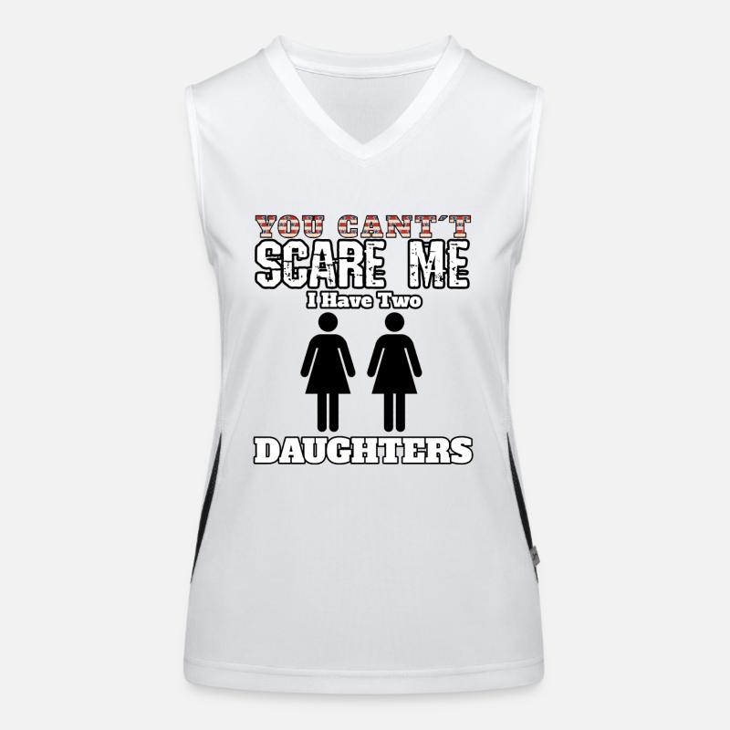 Daughters daughter scared Women's Functional Contrast Tank Top