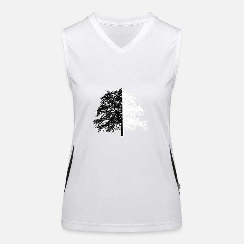Tree Tree Black White Illusion Women's Functional Contrast Tank Top