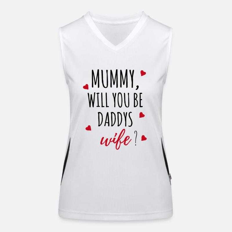 Demande de mariage demande idée cadeau momie Débardeur respirant contrasté Femme