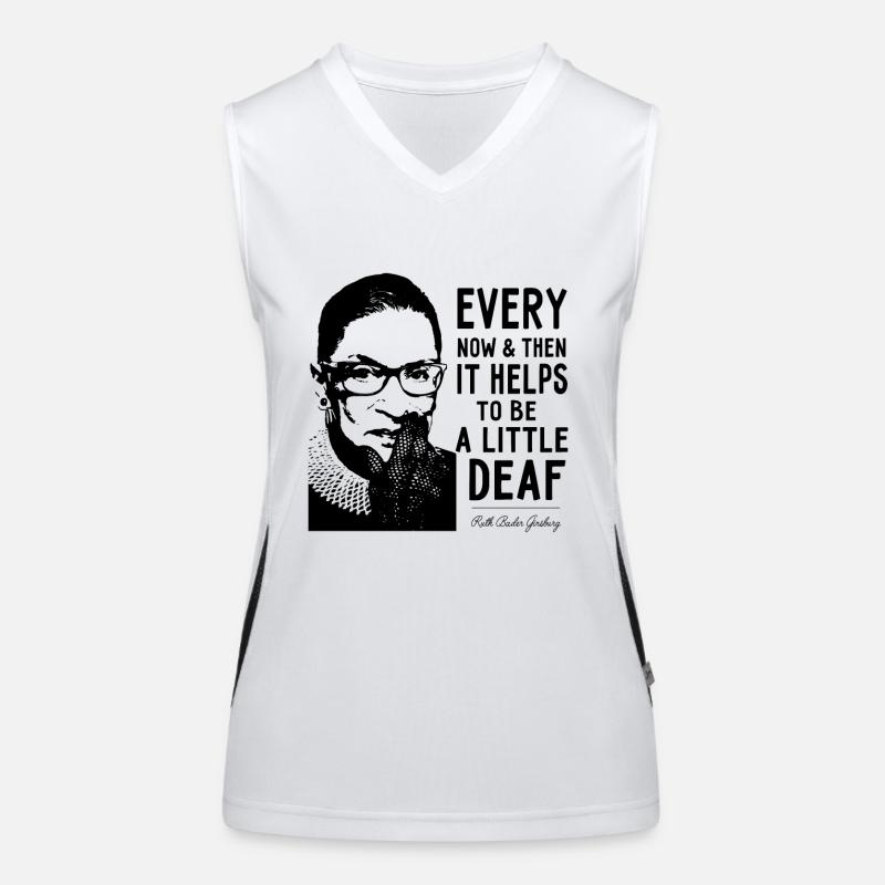 De temps en temps ça aide d'être un peu sourd Débardeur respirant contrasté Femme