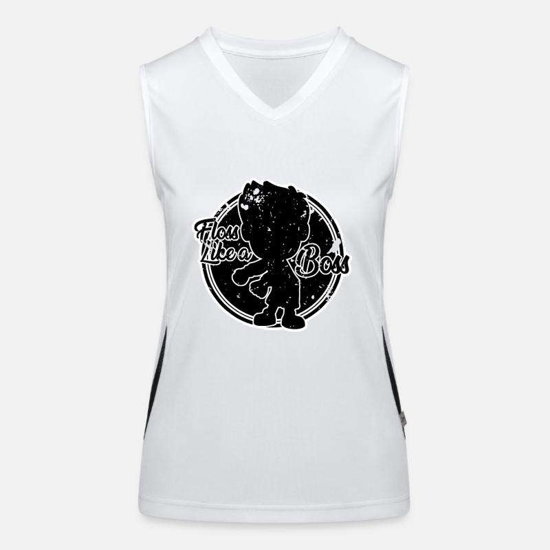 Zahnseidentanz Funktionelles Kontrast-Tank Top für Frauen
