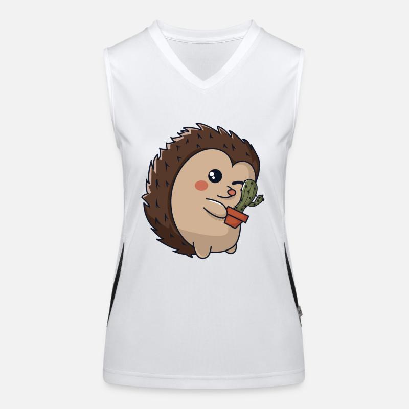 Spiny hedgehog Women's Functional Contrast Tank Top