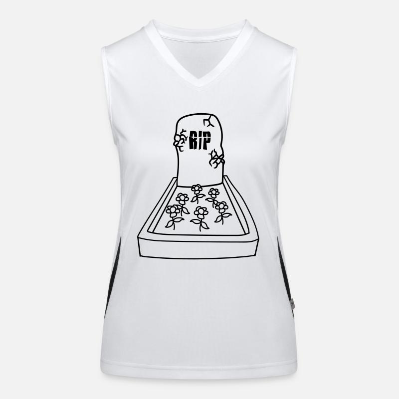 grave, betterave, fleurs, cimetière Débardeur respirant contrasté Femme