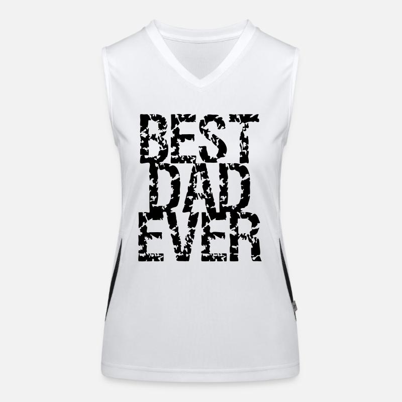 Best Dad Ever Stamp Design Women's Functional Contrast Tank Top