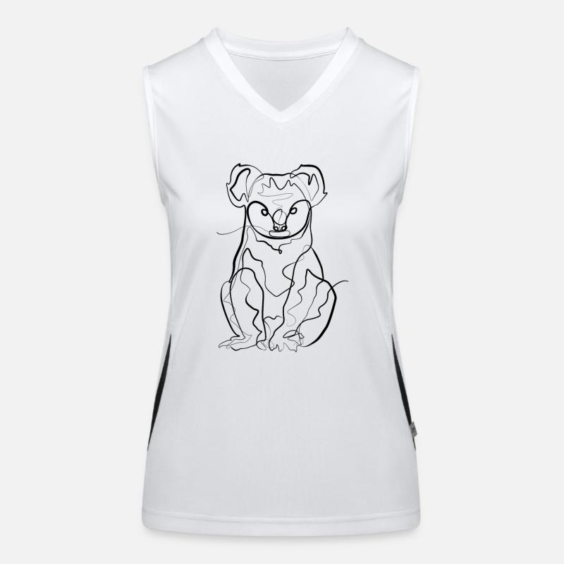 Koala Ours Australie - one line drawing Débardeur respirant contrasté Femme