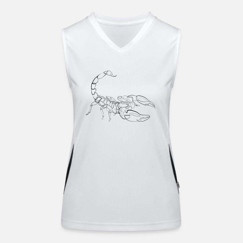 Scorpio - one line drawing Women's Functional Contrast Tank Top