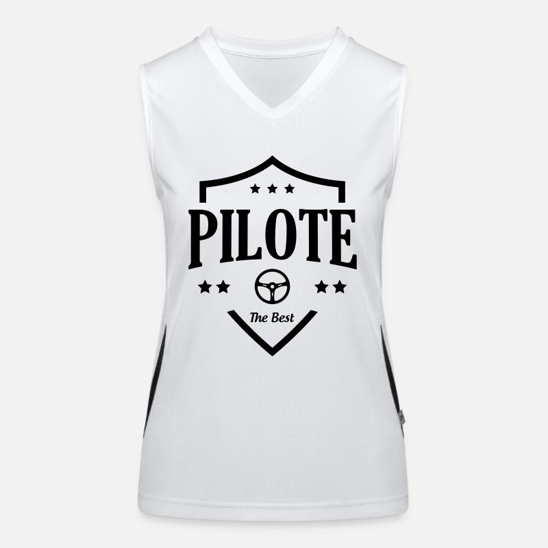 Rennfahrer / Pilot / Auto / Luftfahrt / Luft Funktionelles Kontrast-Tank Top für Frauen
