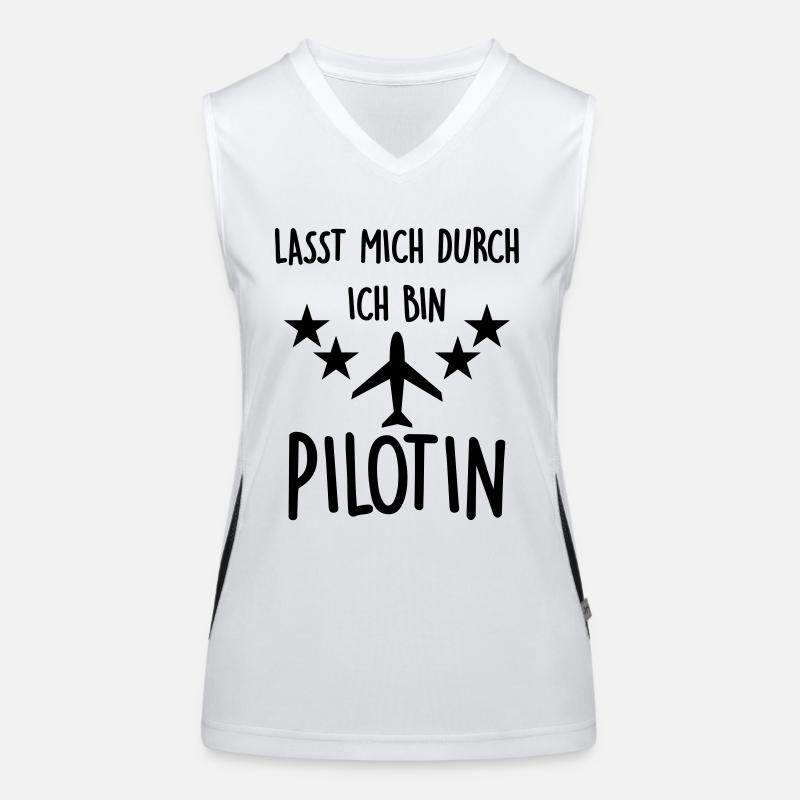 lasst mich durch, ich bin pilotin Funktionelles Kontrast-Tank Top für Frauen
