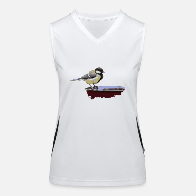 Mésanges mésanges de charbon Débardeur respirant contrasté Femme